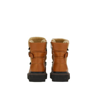 Ferragamo Elmo Shearling-Lined Laced Boots