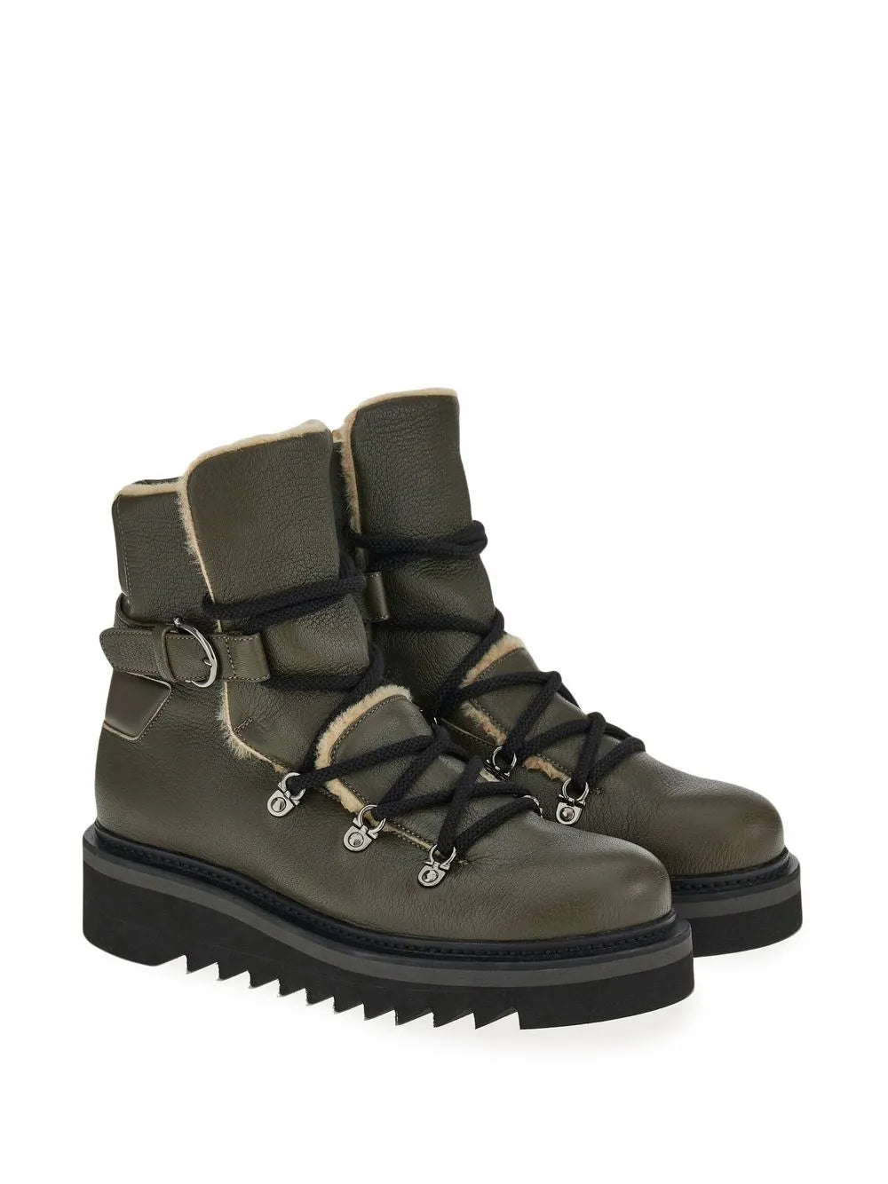Ferragamo Lace-Up Hiking Boots