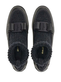 Ferragamo Vara Bow Sock-Ankle Loafers