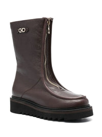 Ferragamo Gancini-Plaque Ankle Boots