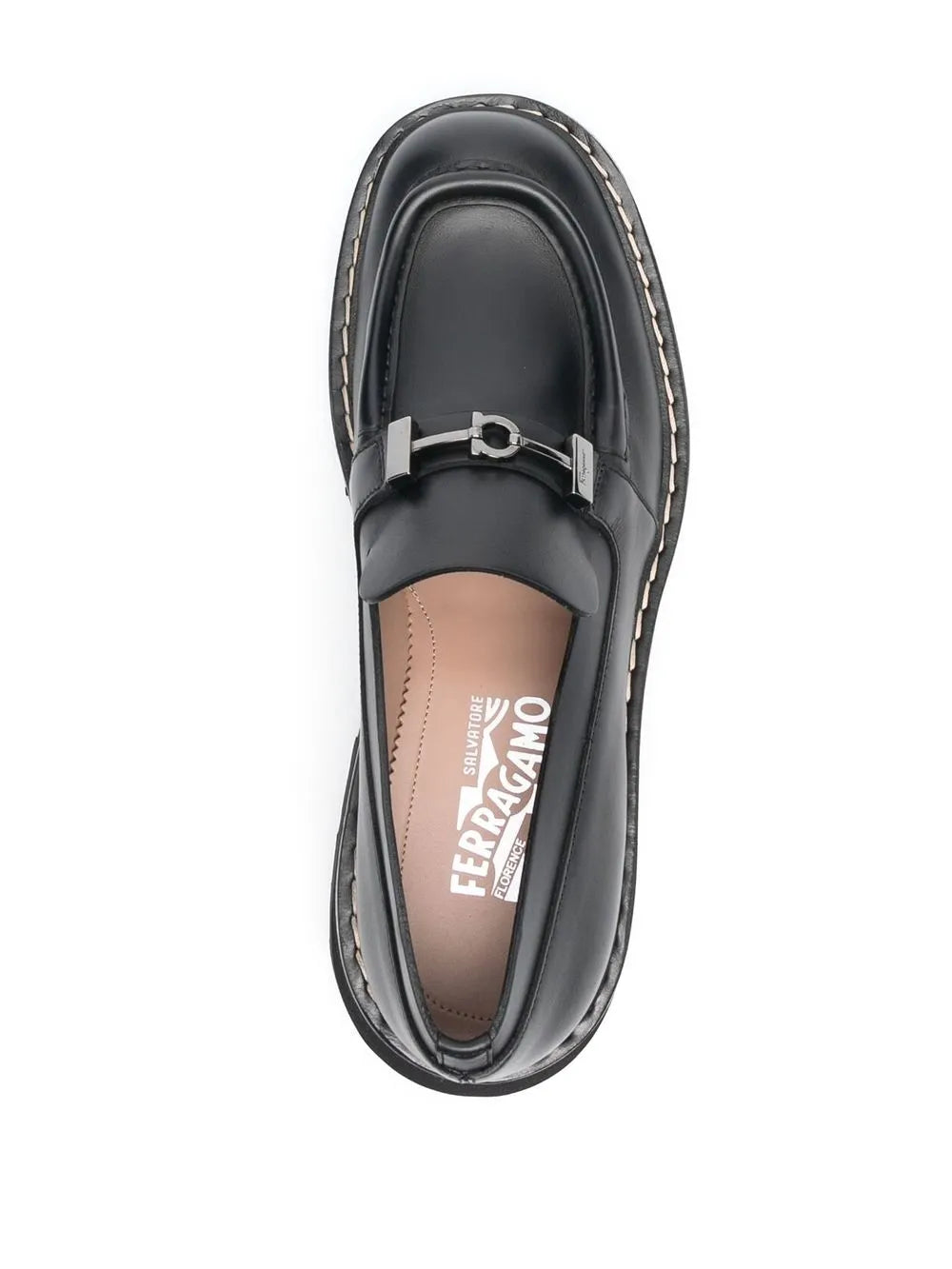 Ferragamo Gancini Chunky Leather Loafers