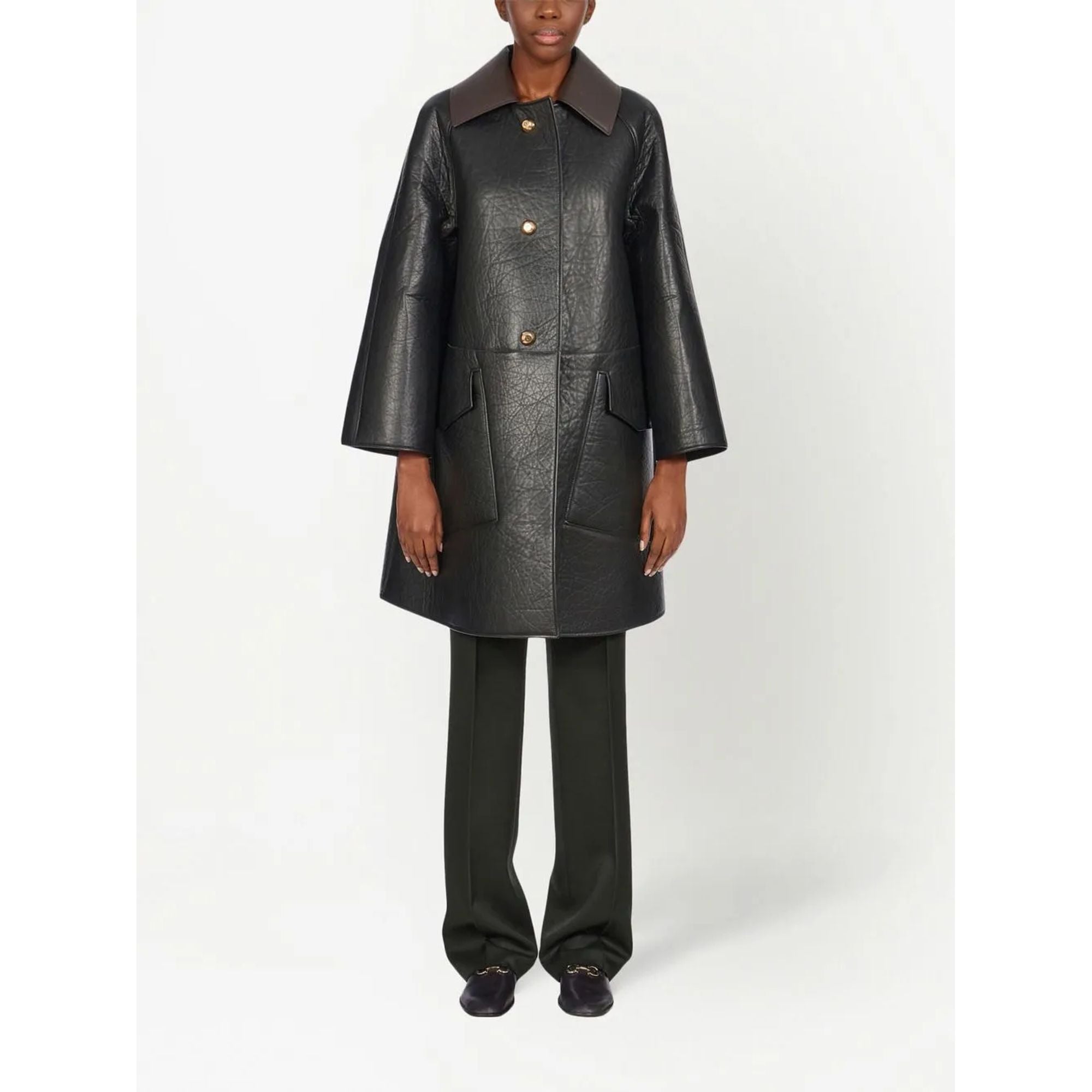 Ferragamo Leather-Coat