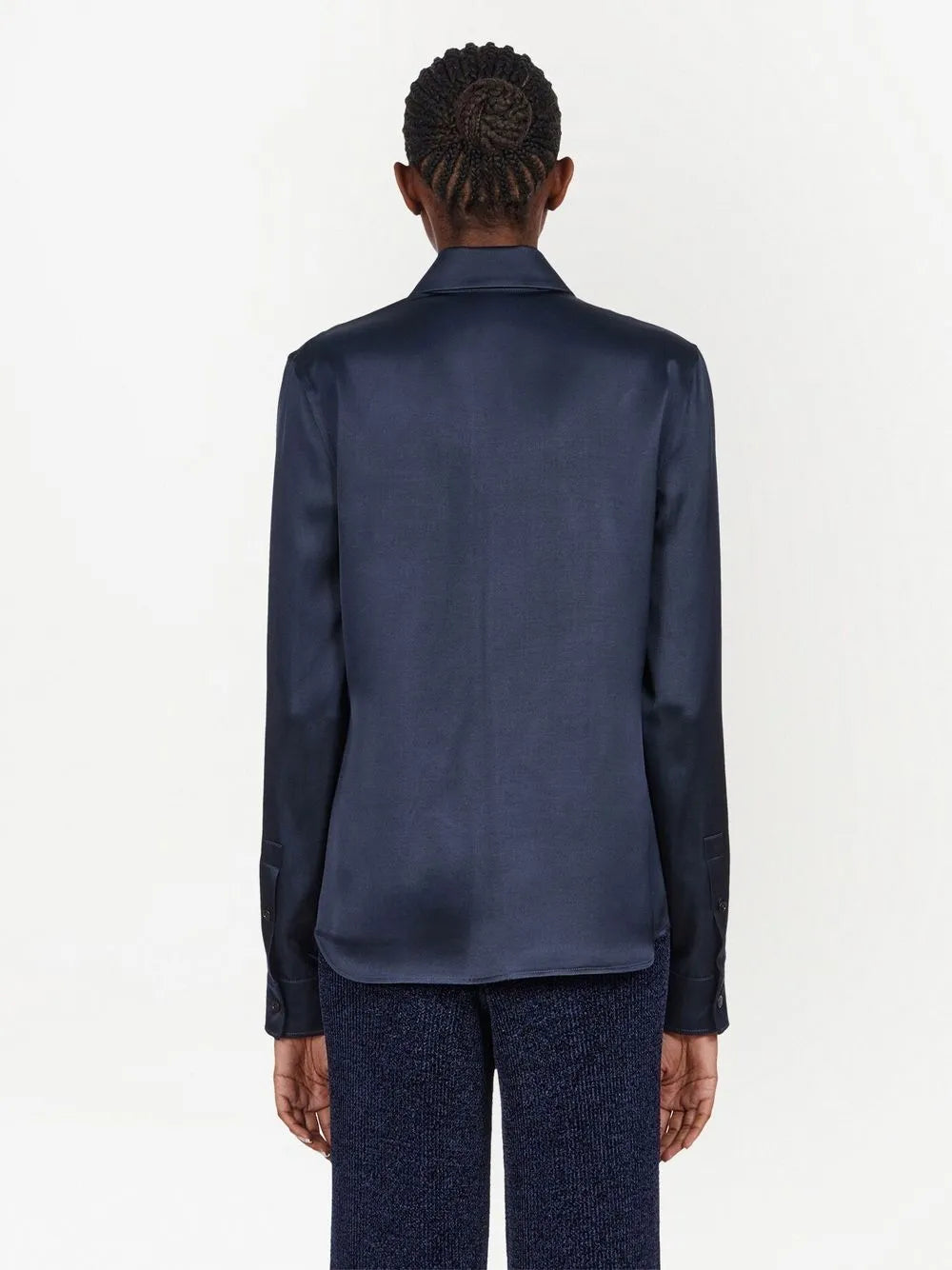 Ferragamo Satin Button-Up Shirt