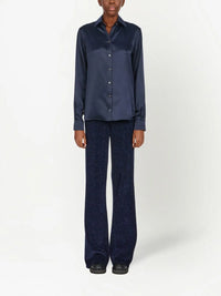 Ferragamo Satin Button-Up Shirt