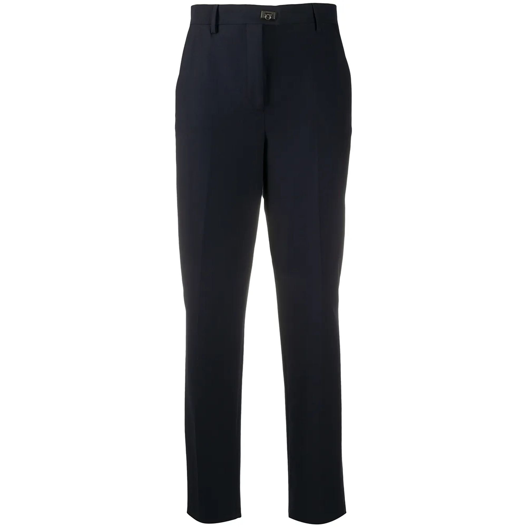 Ferragamo Gancini-Plaque Straight-Leg Trousers