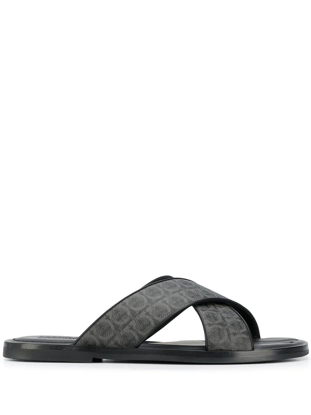 Ferragamo Gancini Leather Pool Slides