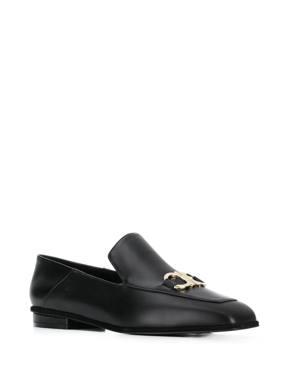 Ferragamo Square-Toe Leather Loafers