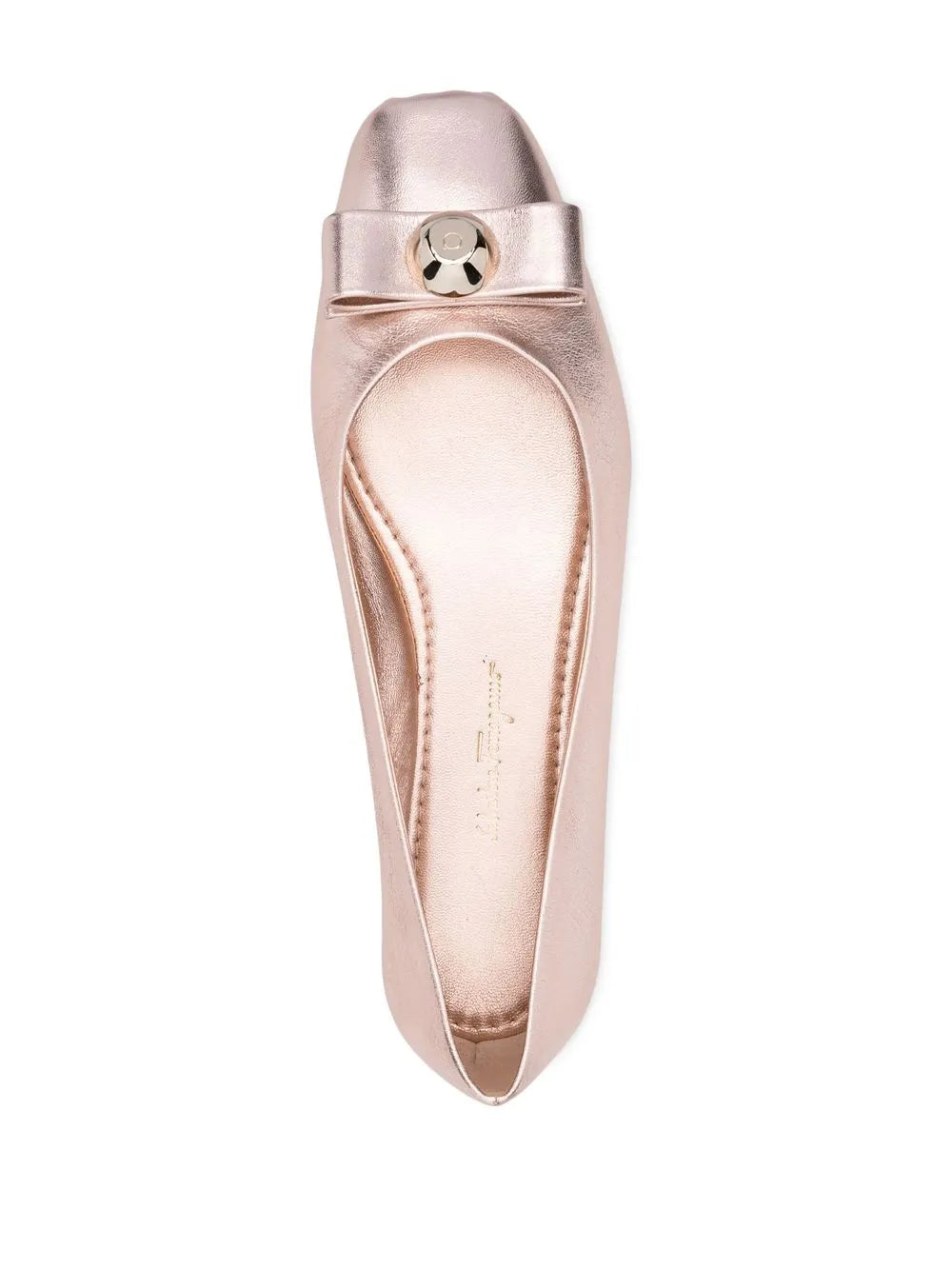 Ferragamo 10Mm Pina Bow-Detail Ballerinas