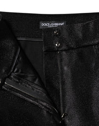 Dolce & Gabbana Black Cotton Stretch Lurex Thread Skinny Women's Pants