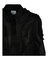 Burberry Womens Pleated Stretch-Jersey Shirt Dress
