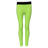 Dolce & Gabbana Green Nylon Slim Fit Leggings Women's Pants
