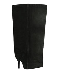 Balenciaga Womens Denim Wader Over-The-Knee Boots