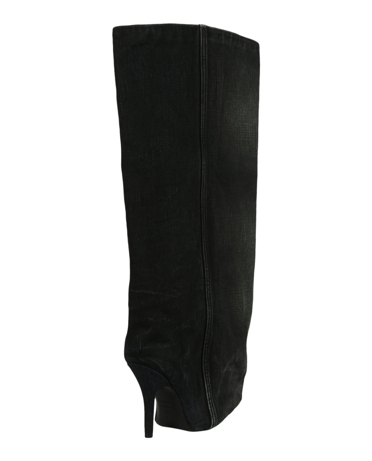 Balenciaga Womens Denim Wader Over-The-Knee Boots