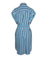 Burberry Womens Nella Striped Shirt Dress