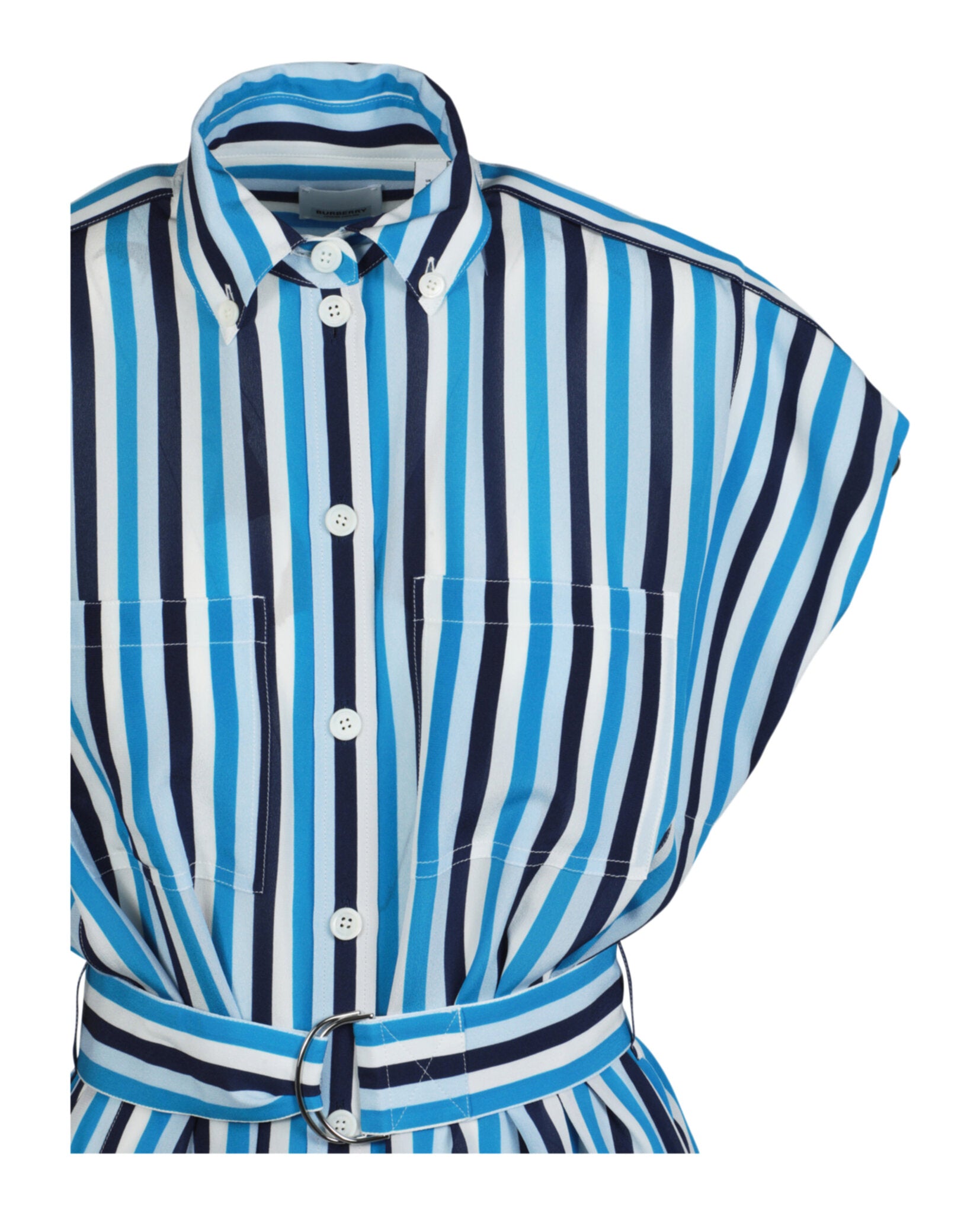 Burberry Womens Nella Striped Shirt Dress