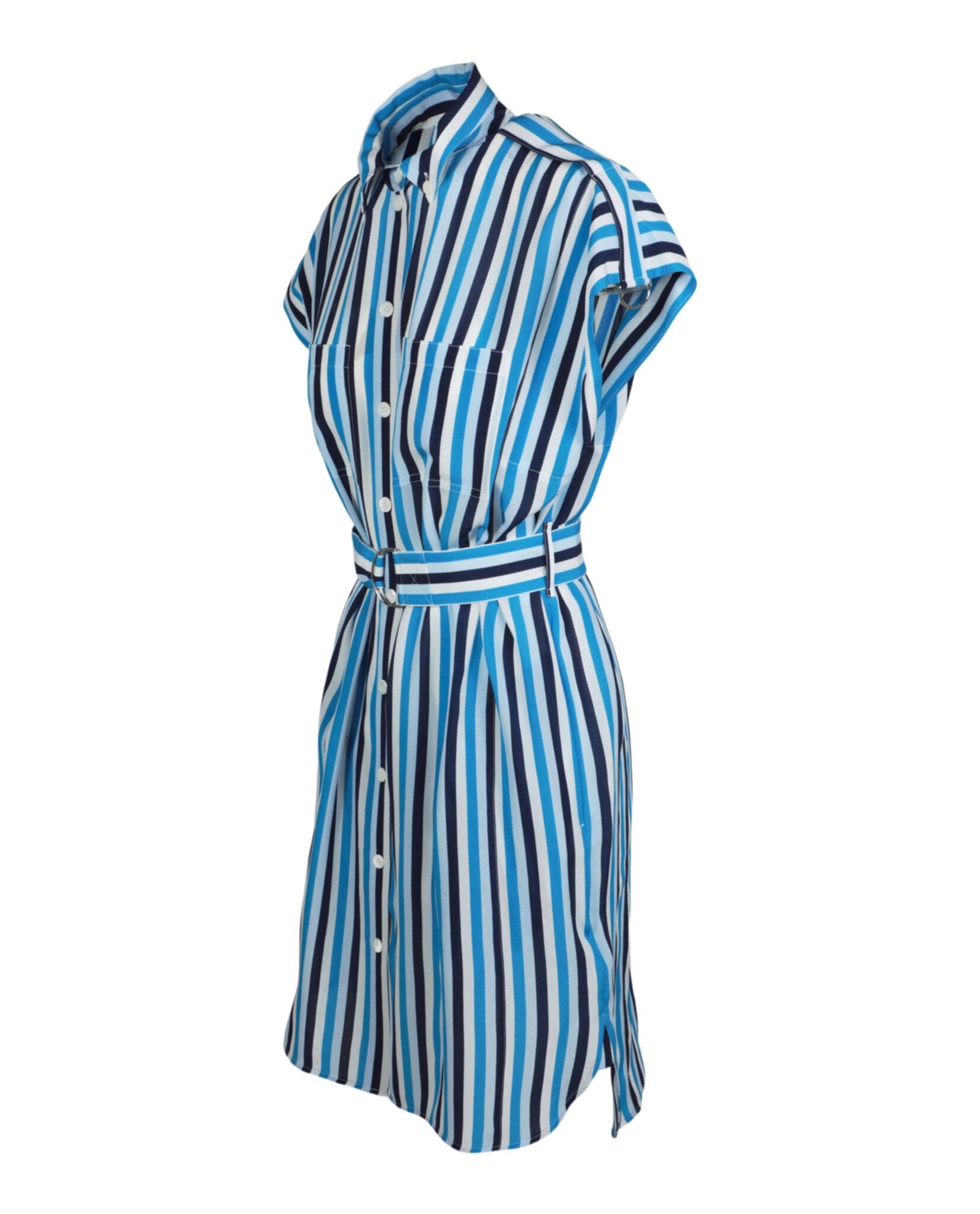 Burberry Womens Nella Striped Shirt Dress