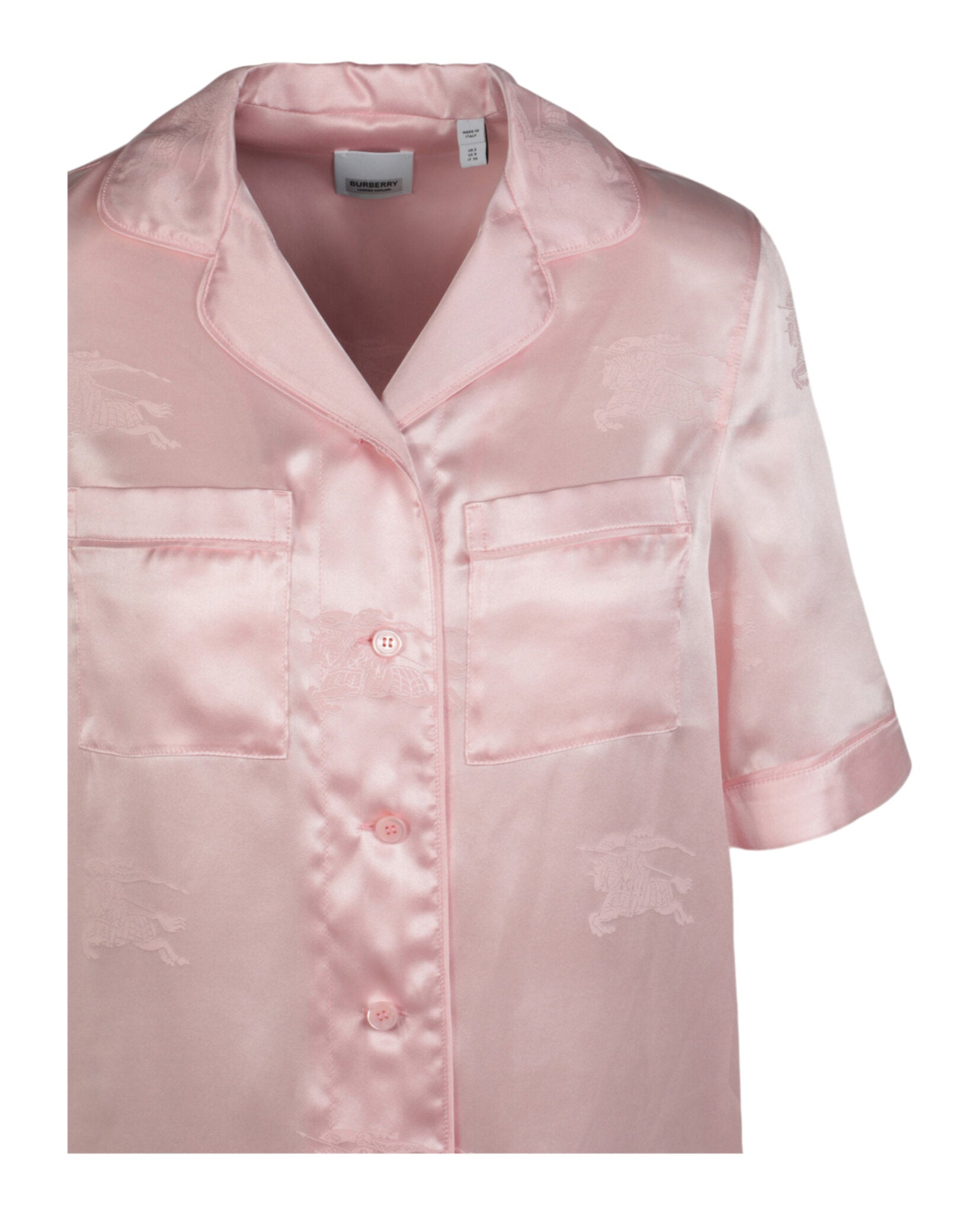 Burberry Womens EKD Jacquard Silk Shirt