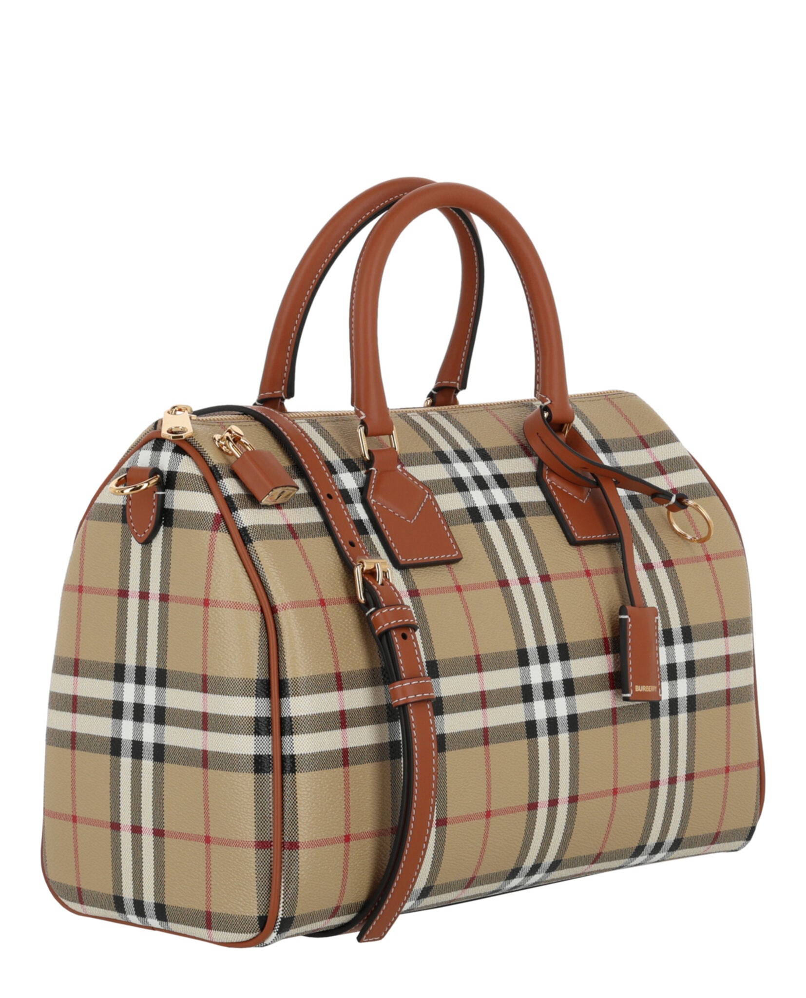 Burberry Womens Medium Check Bowling Bag