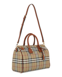 Burberry Womens Medium Check Bowling Bag