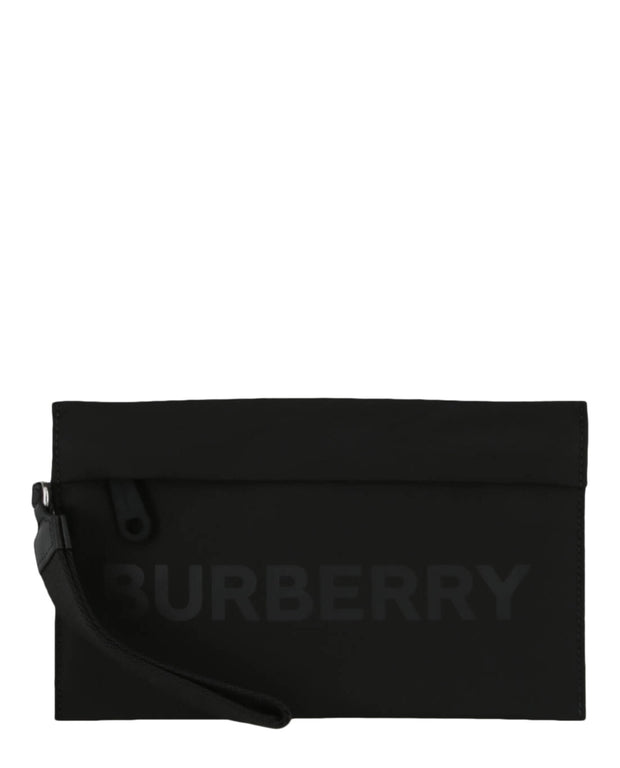 Burberry Womens Logo Nylon Pouch