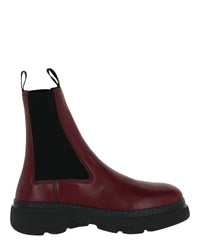 Burberry Mens Creeper Chelsea Boots Plum