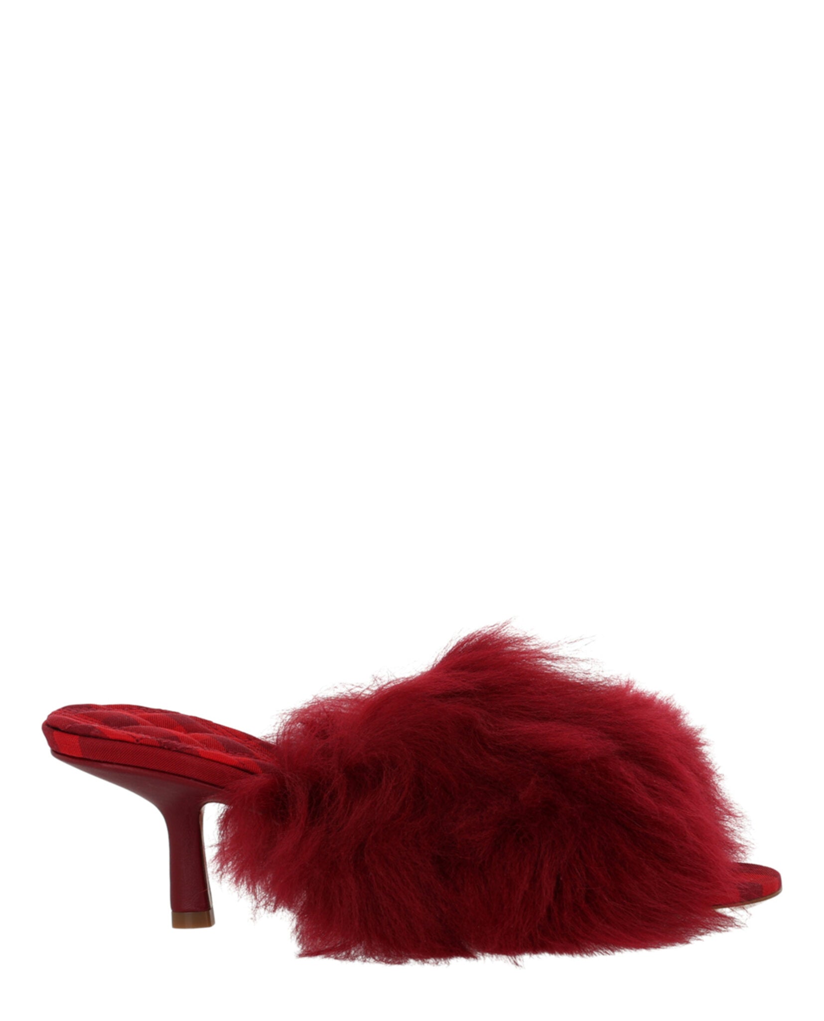 Burberry Womens Jackie Shearling Mules Berry