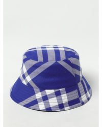 Burberry Plaid Bucket Hat Men Blue