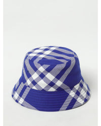Burberry Plaid Bucket Hat Men Blue