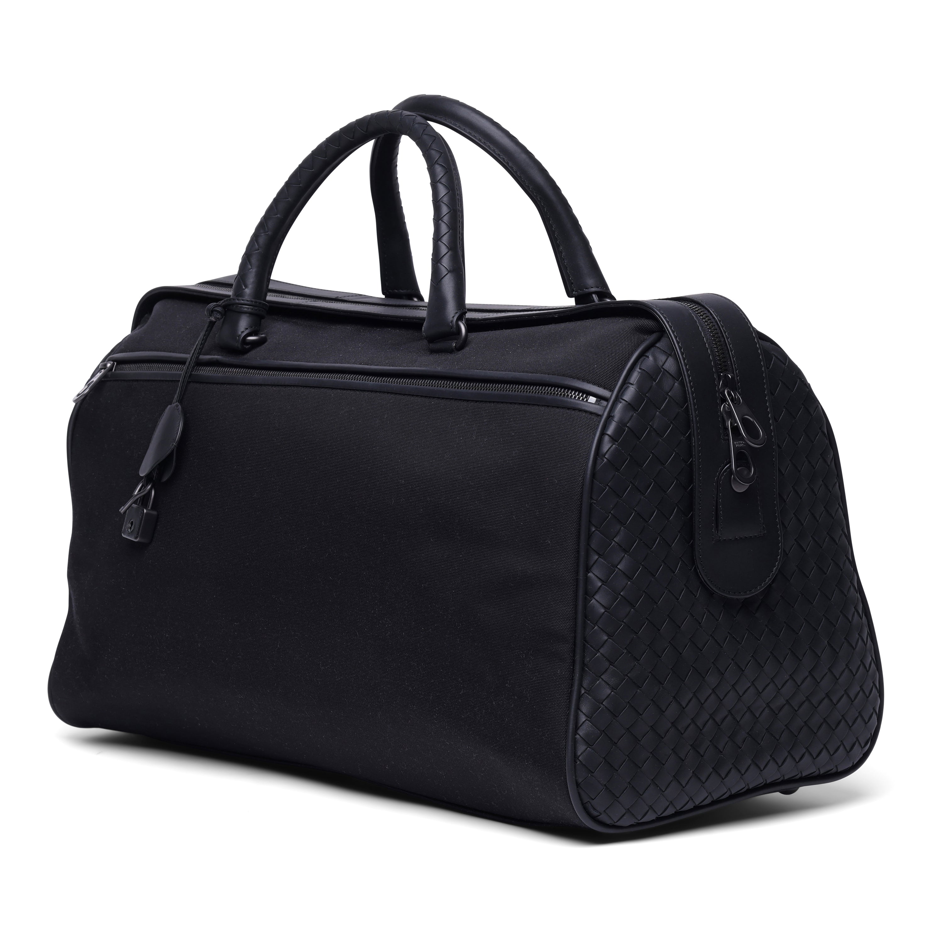 Bottega Veneta Bottega Veneta High Tech Canvas & Intrecciato Duffel Bag