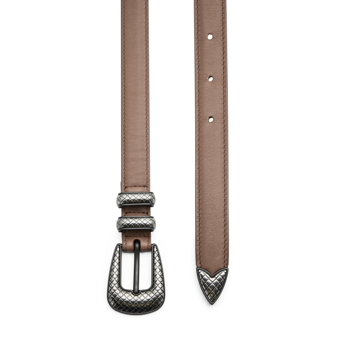 Bottega Veneta Leather Belt in Brown