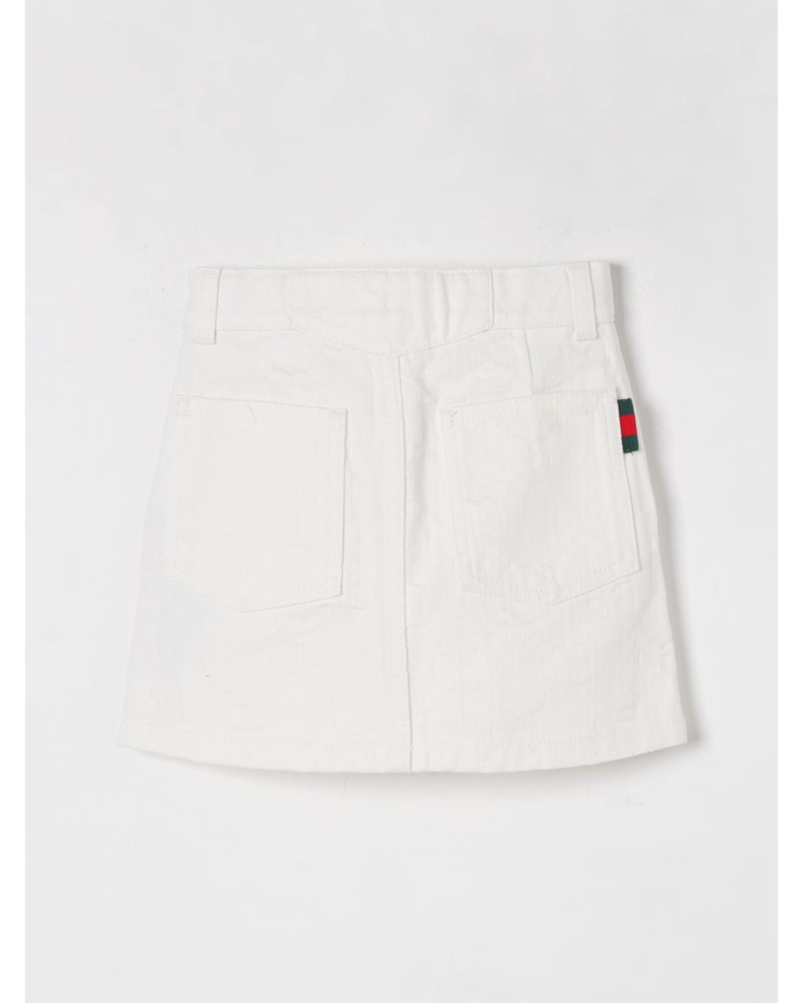 Gucci Girls Denim Mini Skirt Kids Multicolor
