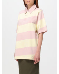 Burberry Striped Polo Shirt Relaxed Fit Women Natural