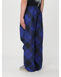 Burberry Plaid Pattern Relaxed Fit Pants Men Blue