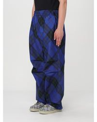 Burberry Plaid Pattern Relaxed Fit Pants Men Blue