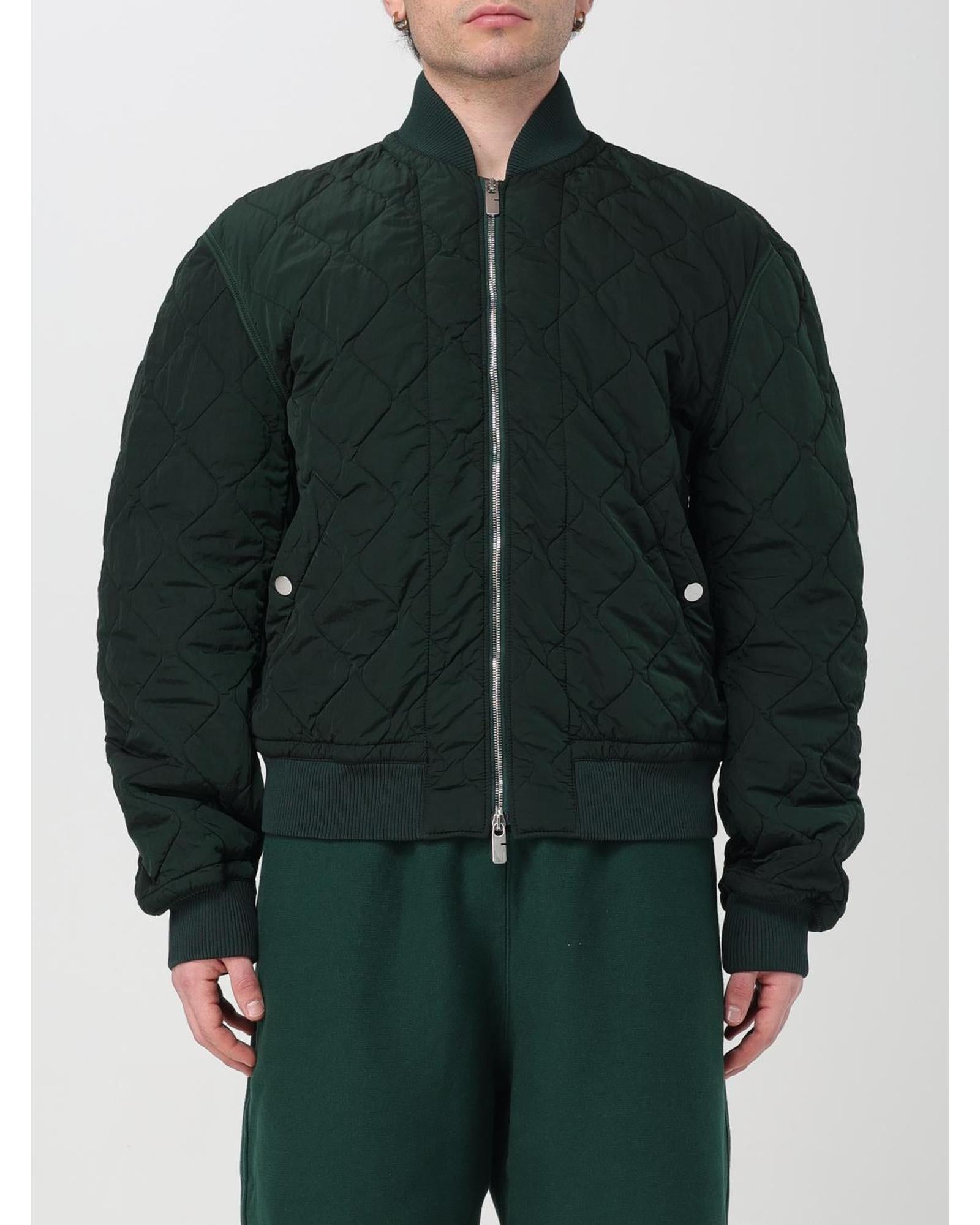Burberry Quilted Bomber Jacket Men Forest Green