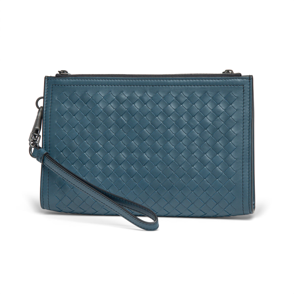 Bottega Veneta Intrecciato Leather Wristlet Bag
