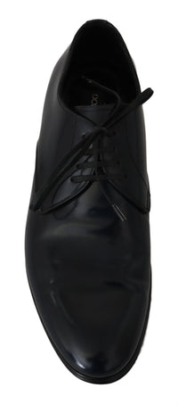 Dolce & Gabbana Dolce & Gabbana Blue Leather Dress Derby Formal Mens Men's Shoes