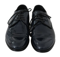 Dolce & Gabbana Dolce & Gabbana Blue Leather Dress Derby Formal Mens Men's Shoes
