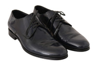Dolce & Gabbana Dolce & Gabbana Blue Leather Dress Derby Formal Mens Men's Shoes
