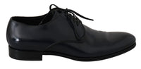 Dolce & Gabbana Dolce & Gabbana Blue Leather Dress Derby Formal Mens Men's Shoes