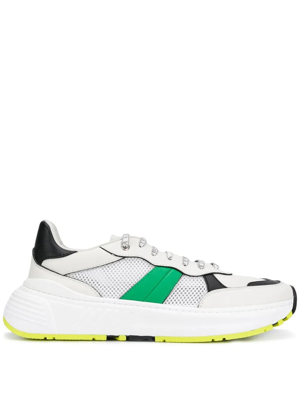 Bottega Veneta Speedster Athletic Sneakers 10 White, Green,Black