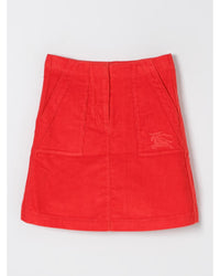 Burberry Corduroy Mini Skirt with Pockets Kids Red