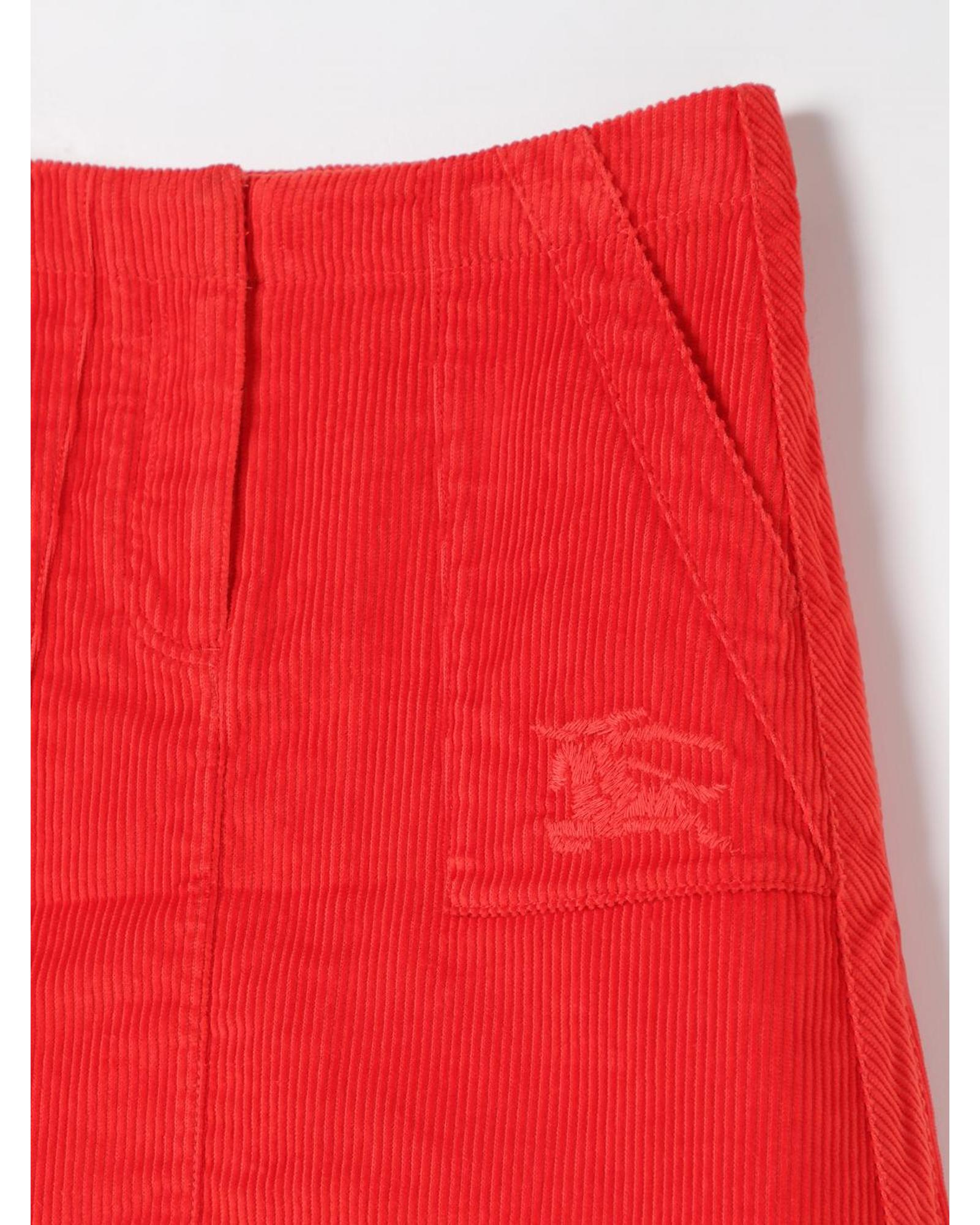 Burberry Corduroy Mini Skirt with Pockets Kids Red
