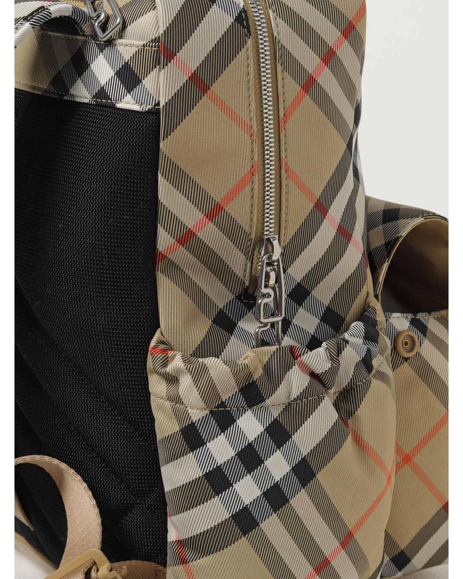 Burberry Nova Check Diaper Backpack Kids Beige Duffel Bags