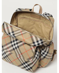 Burberry Nova Check Diaper Backpack Kids Beige Duffel Bags