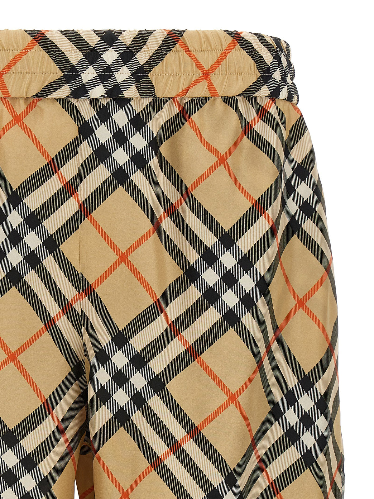 Burberry Men Check Silk Bermuda Shorts