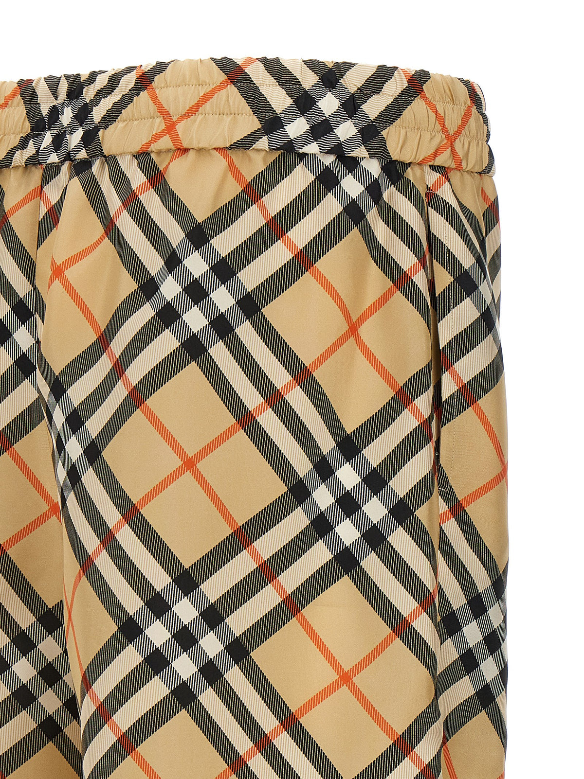 Burberry Men Check Silk Bermuda Shorts
