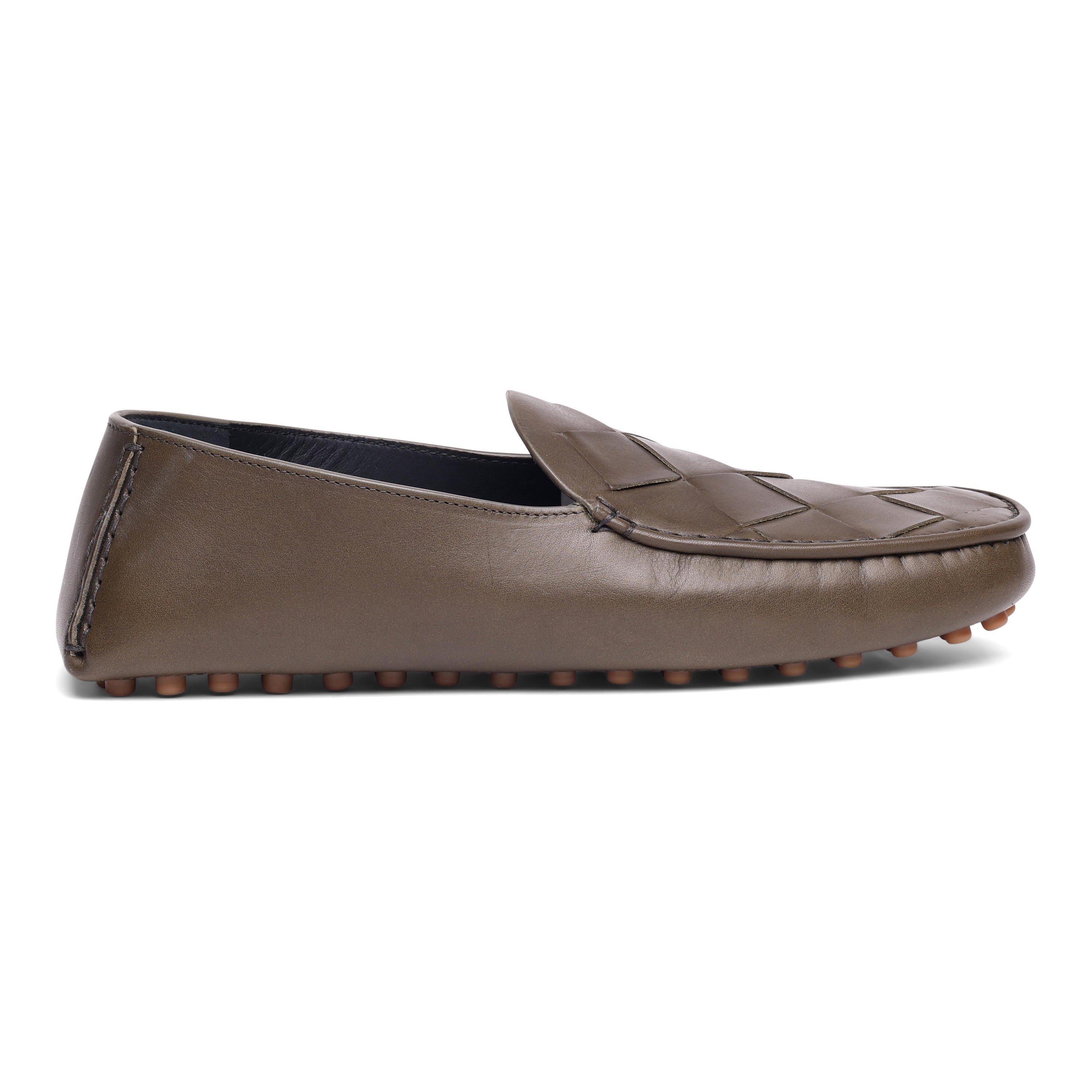 Bottega Veneta Bottega Veneta Leather Intrecciato Driving Slippers