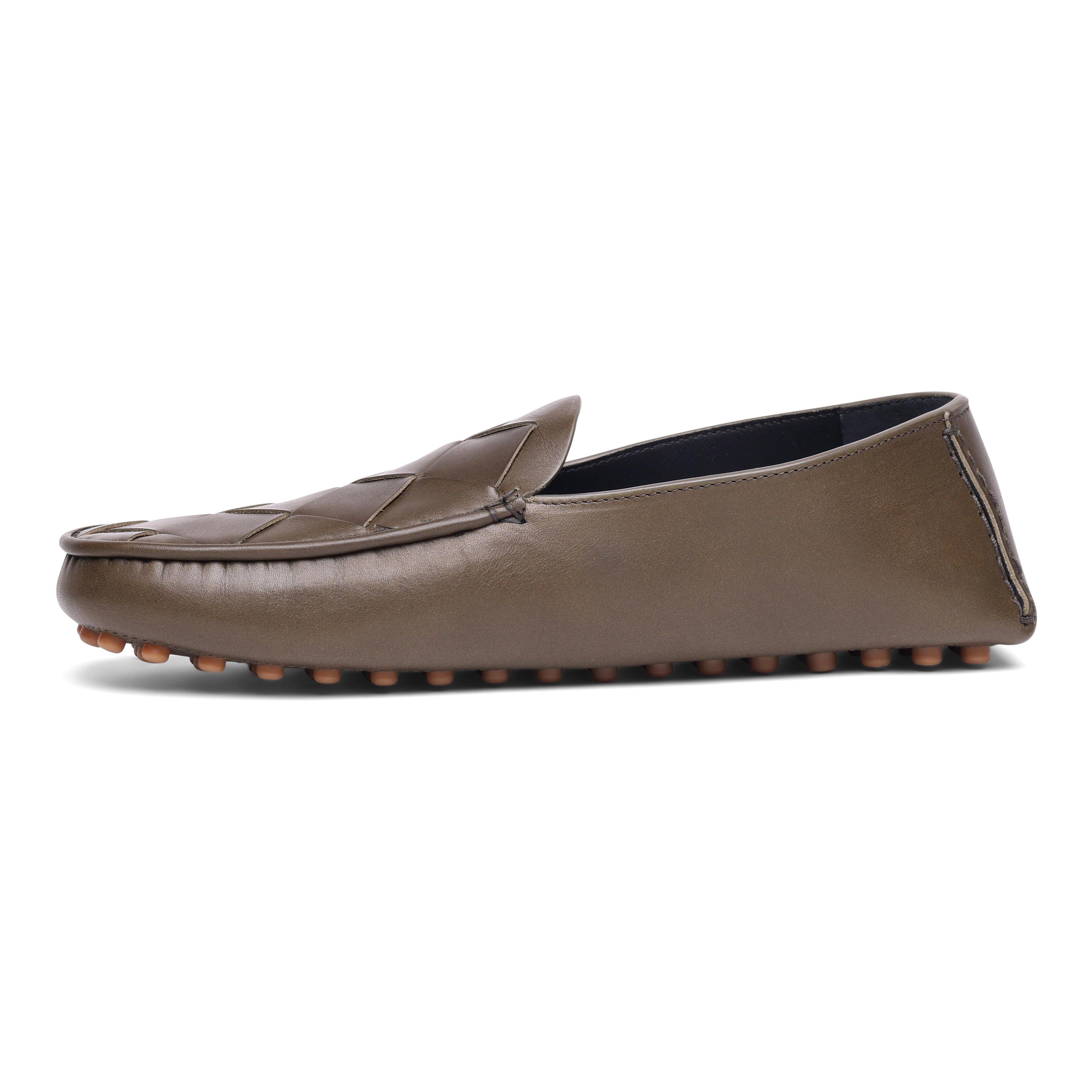 Bottega Veneta Bottega Veneta Leather Intrecciato Driving Slippers
