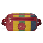 Gucci Baiadera Stripe Canvas Belt Bag